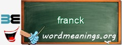 WordMeaning blackboard for franck